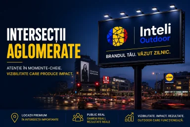 Publicitate outdoor în intersecții aglomerate: atenție în momente-cheie